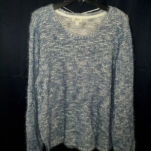 Style & Co. Blue-Gray Women's Crew Neck Sweater